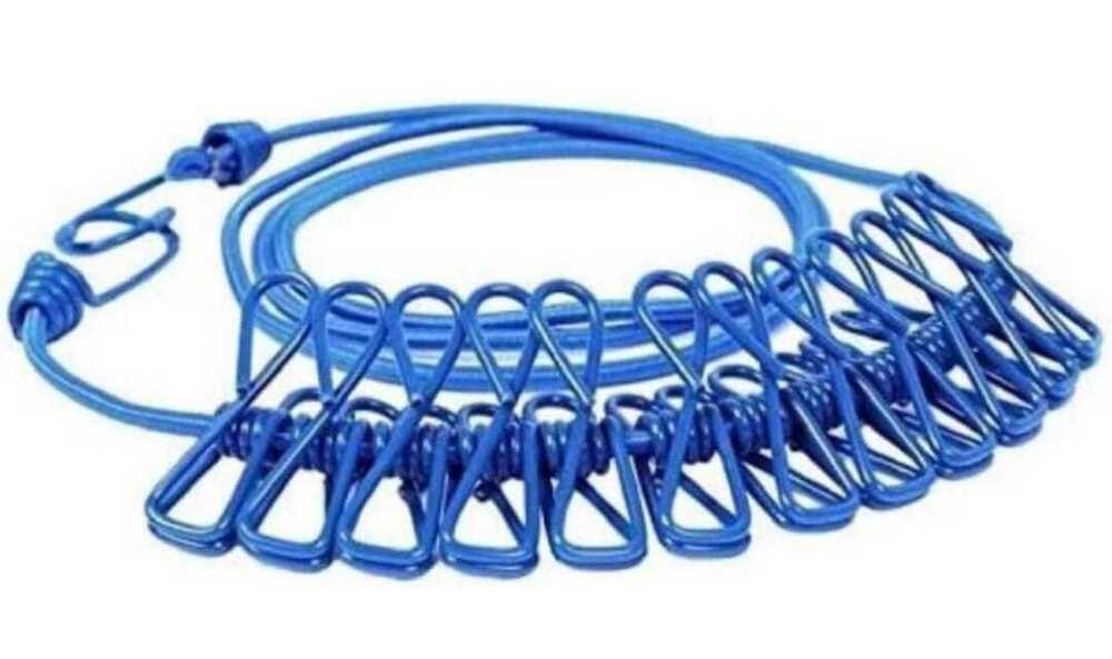 Plastic Clothesline Rope With 12 Clip