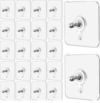 Transparent Pvc Adhesive Screw Hook Pack Of 50 - Application: Home