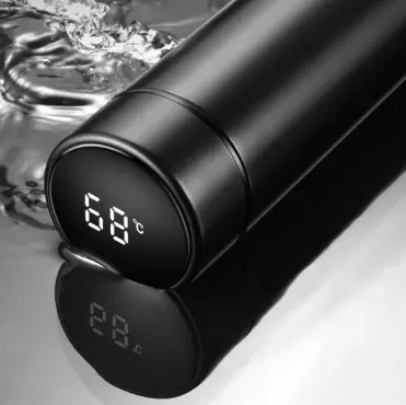 500 Ml Black Steel Temperature Bottle
