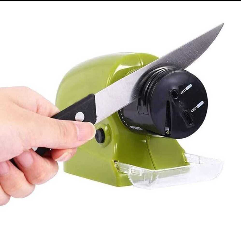 Green Swifty Knife Sharpener For Home And Kitchen
