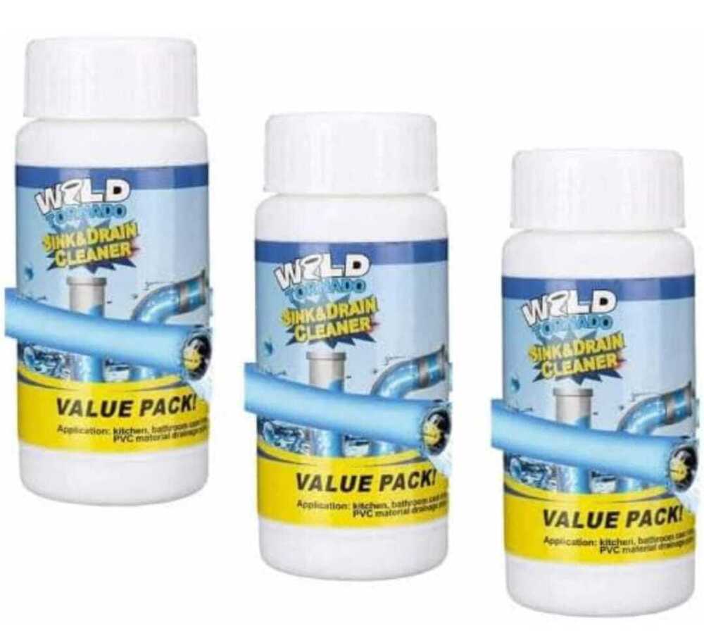 110 Gm White Powder Powerful Drain And Sink Blockage Cleaner Powder Pack Of 2