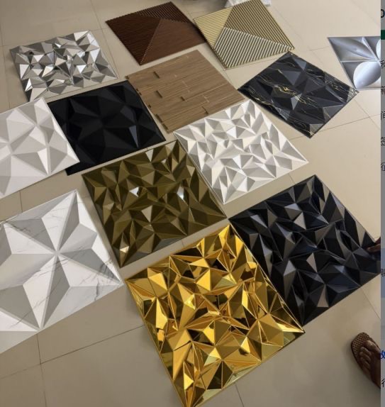 3D Panel Pvc Designer Wall Frames Pvc 3D Designer Wall Panels For Interiors Paintable - Tile Sort: Mosaic