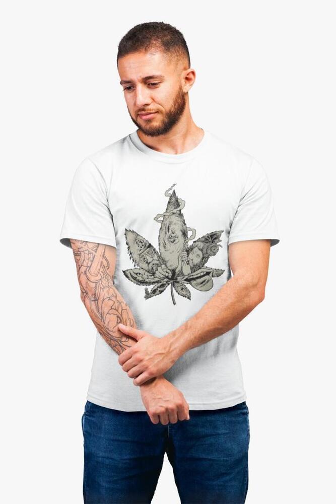 White Printed T-Shirt - Feature: Breathable