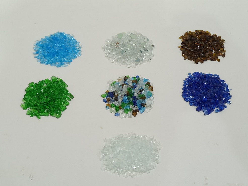 Green Glass Chips / Terrazzo glass chips / epoxy flooring used glass chips