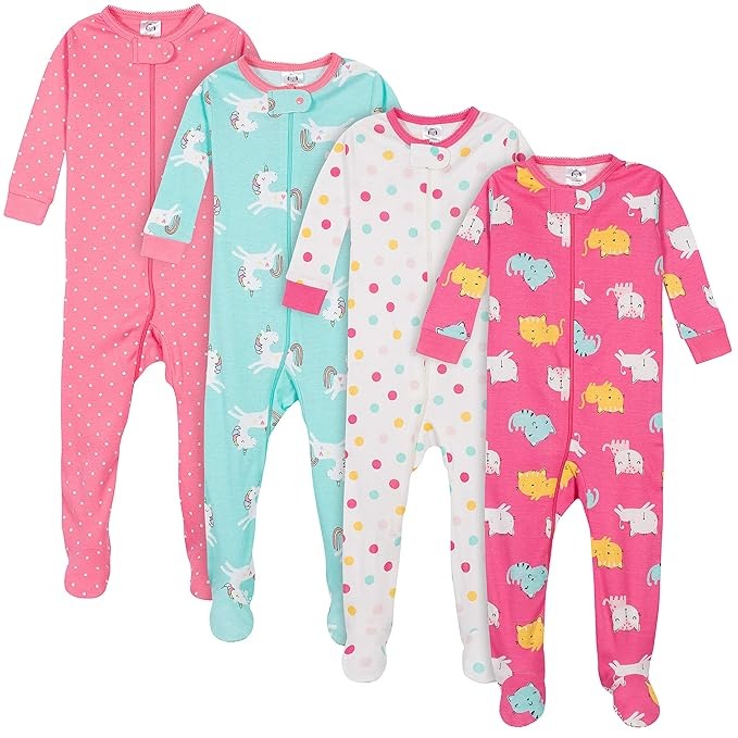A31120 Gerber Baby Snug-Fit Zipper Sleepsuits