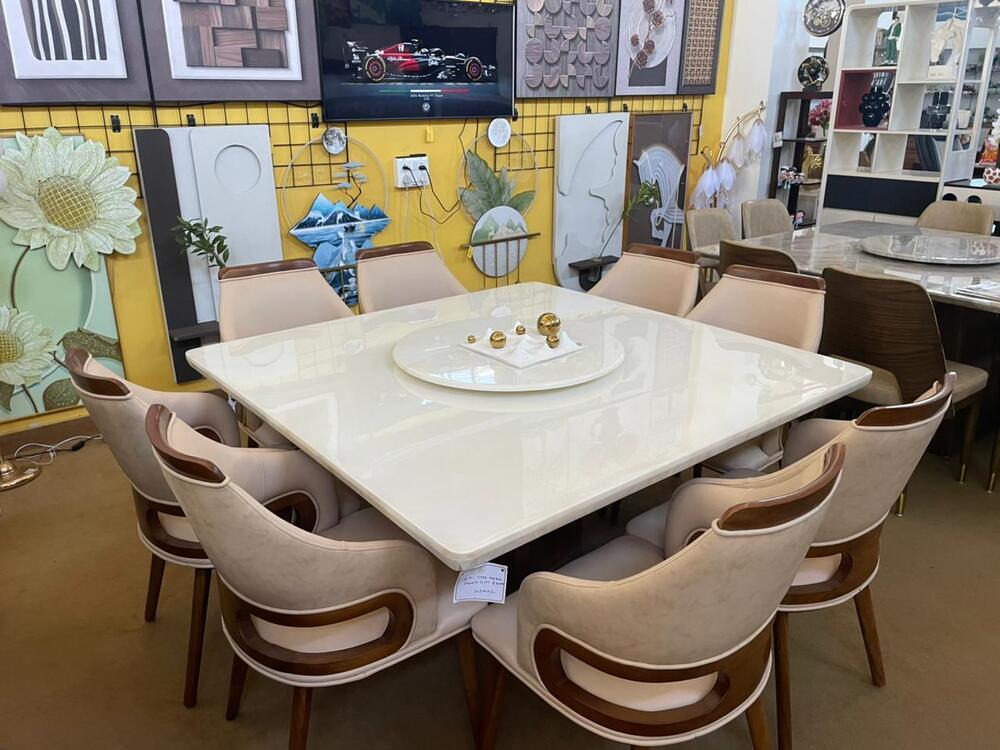 Square 6 Seater Dining Table - Color: Different Available