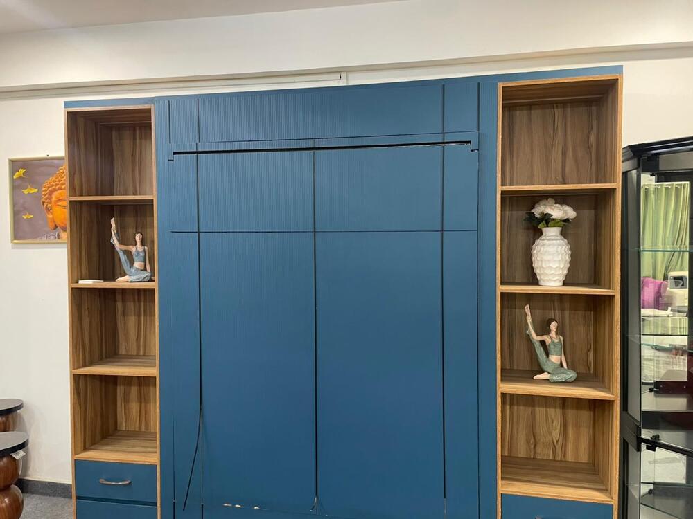 Wall Mounted Folding Bed With Storage - Design: Attractive