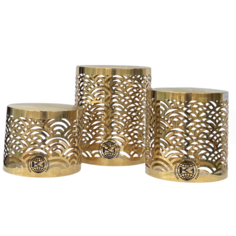 SS Steal Decorative Luxury Dessert Risers