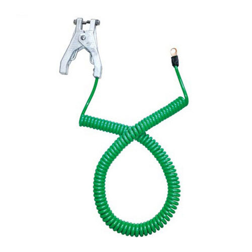 Spiral Earthing Cable With Aluminium Earthing Clamp - Color: Silver