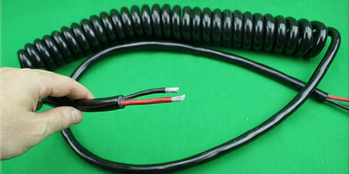 2 Core Spiral Cable - Color: Black
