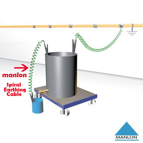 Spiral Earthing Cable - Color: Green