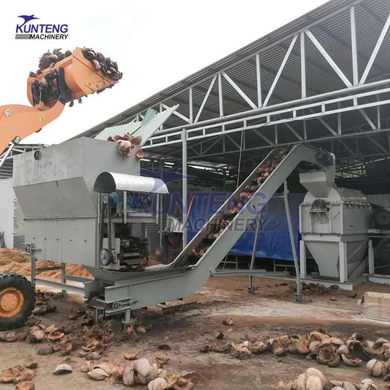Palm Coconut Shell Fiber Extracting Machine