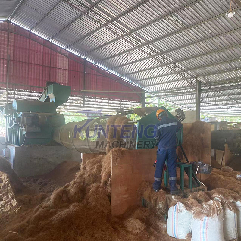 Palm Coconut Shell Fiber Extracting Machine