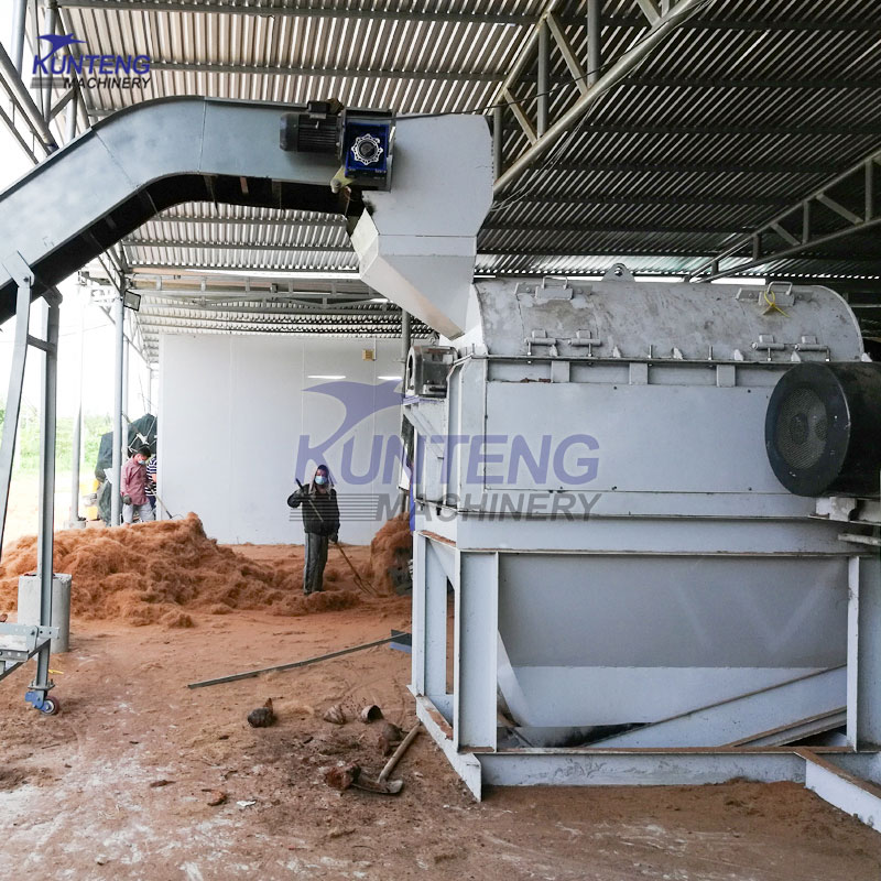 Palm Coconut Shell Fiber Extracting Machine