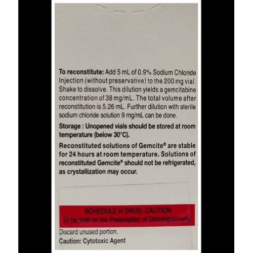 Gemcite 200 Mg Injection - Physical Form: Liquid
