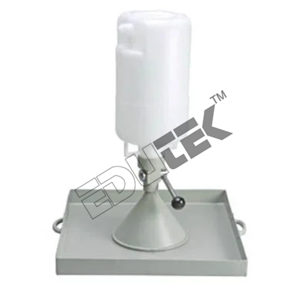 Sand Density Cone Apparatus - Metal And Plastic, 350mm X 350mm X 250mm Dimensions | Manual Operation, High Accuracy, Up To 6 Inches Depth, 1.5 Kg Weight