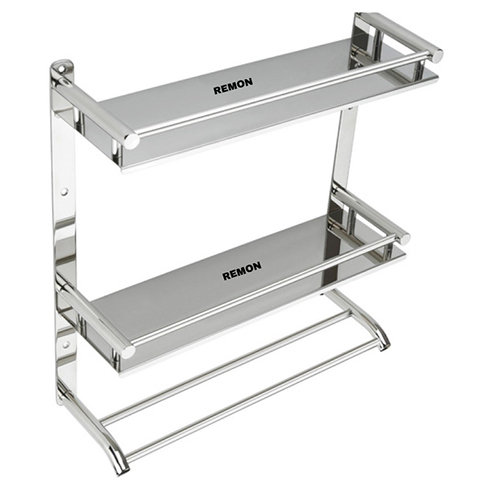 Double Bathroom Rack Self