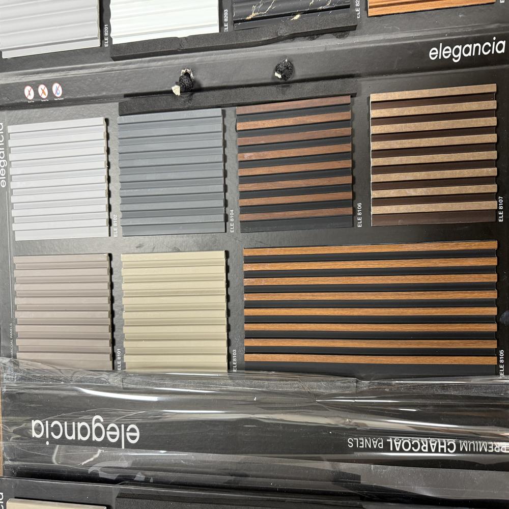 Elegancia Elegance charcoal panel premium finish imported material Acoustic charcoal panels for modern interiors