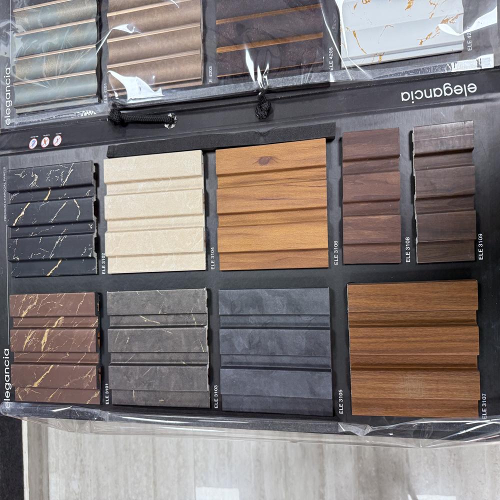 Elegancia Elegance charcoal panel premium finish imported material Acoustic charcoal panels for modern interiors