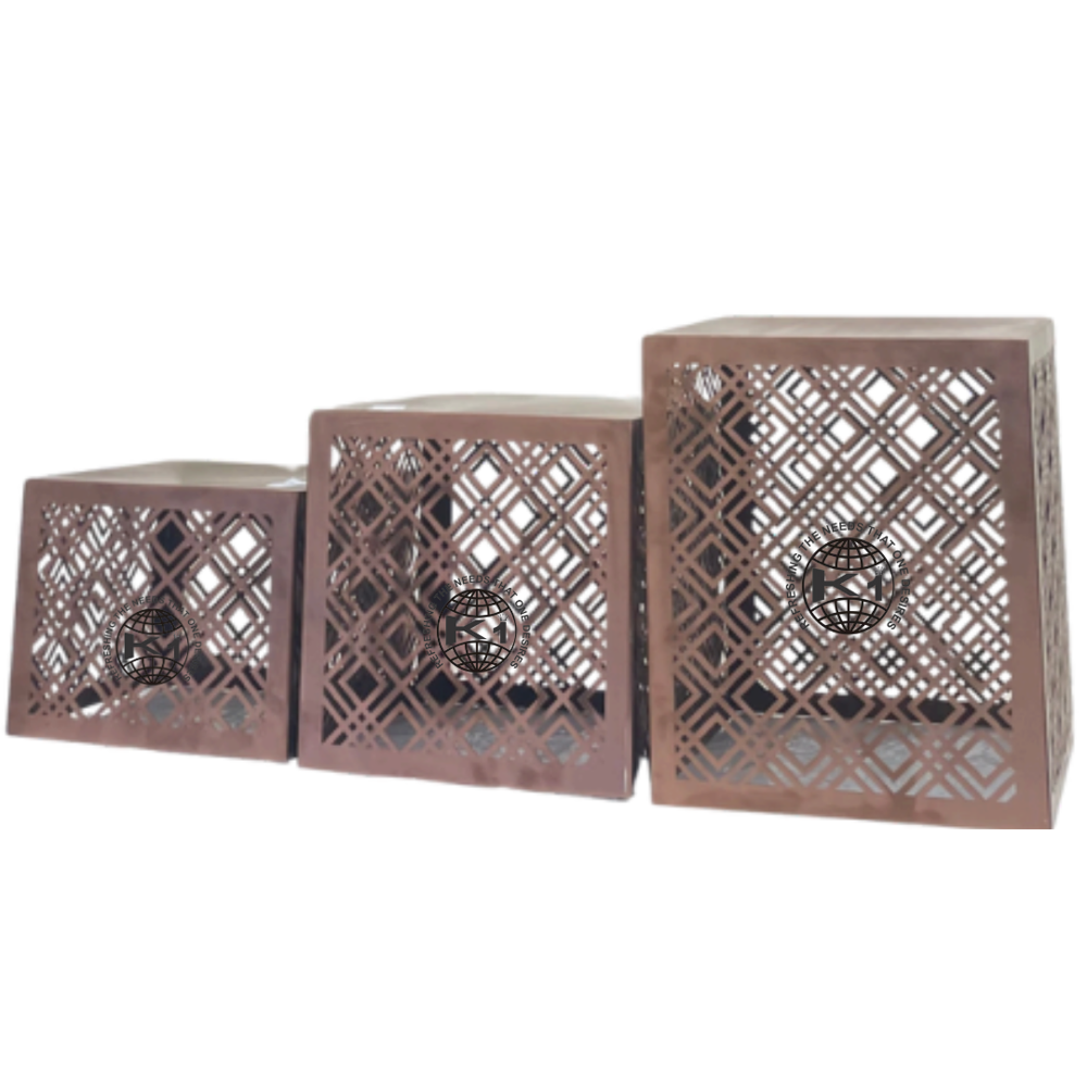 Rectangular stain less steal risers in black colour