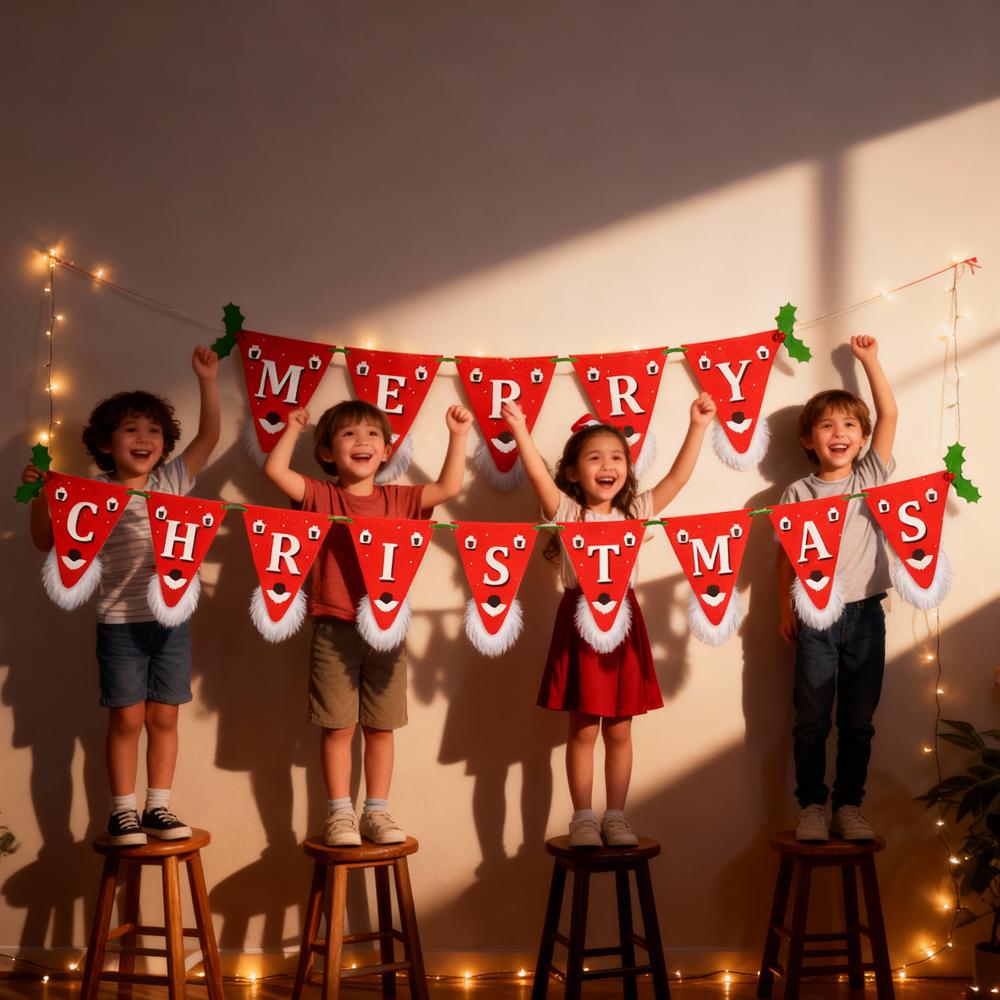 Merry Christmas 3D Santa Banner - RU-CM008