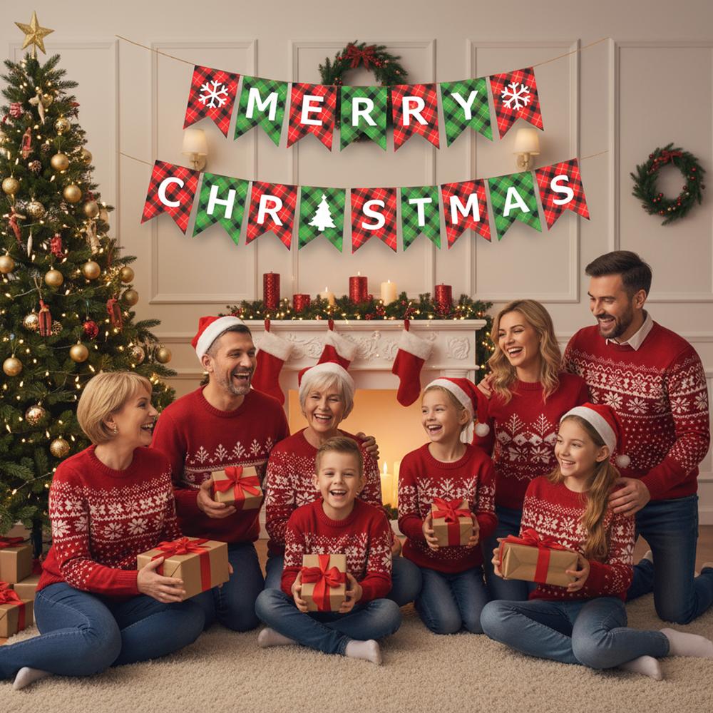 Merry Christmas Check Banner - RU-CM001
