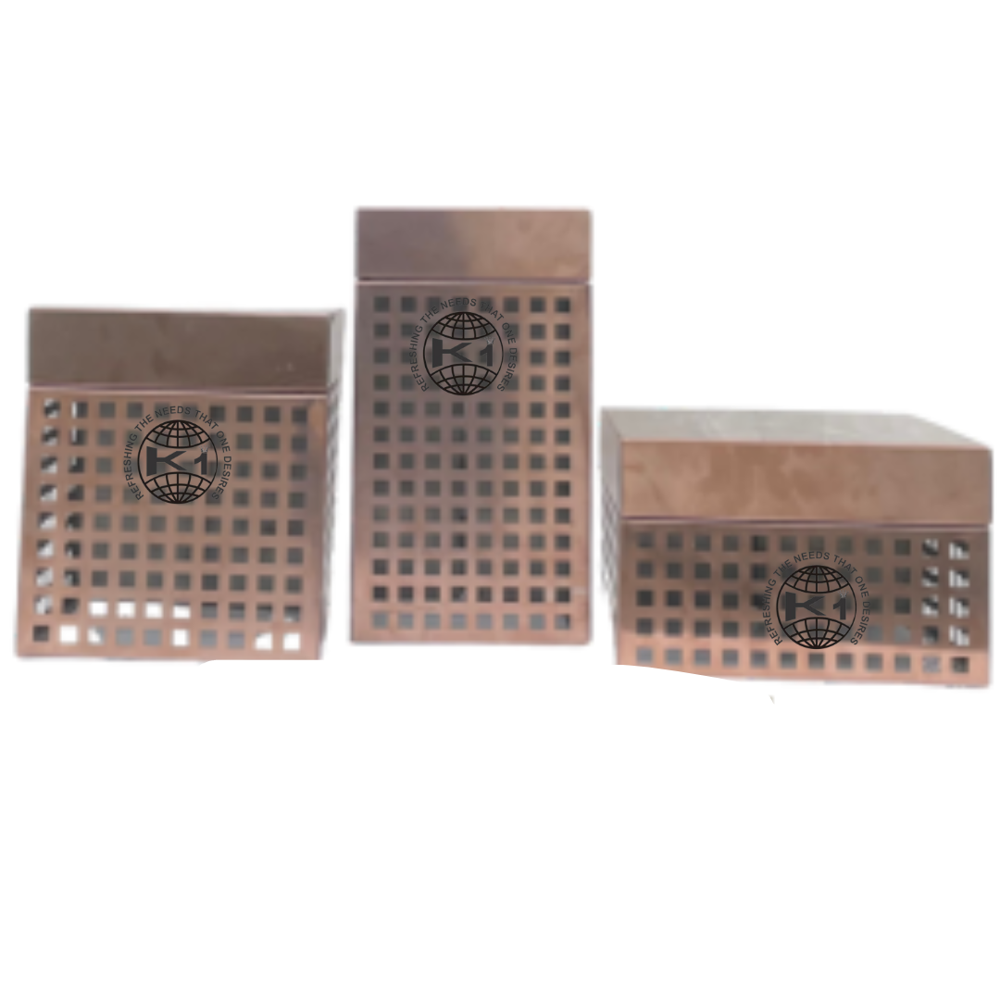 set of stain less steal Modern Rose Gold Buffet Risers