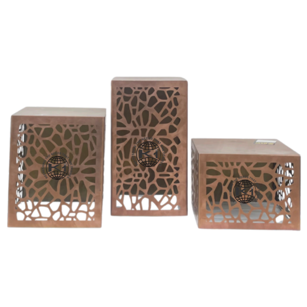 set of stain less steal Modern Rose Gold Buffet Risers