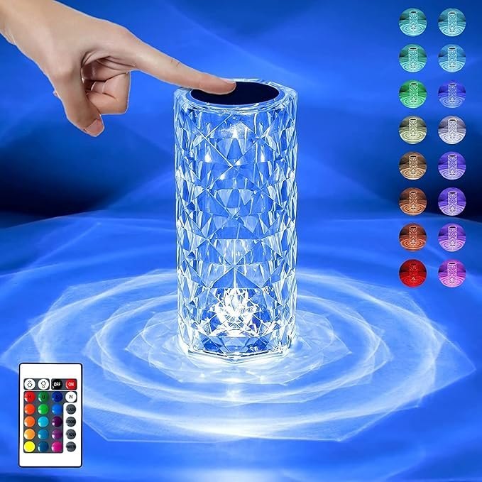 Crystal Table Lamp - Color: Multi Colour