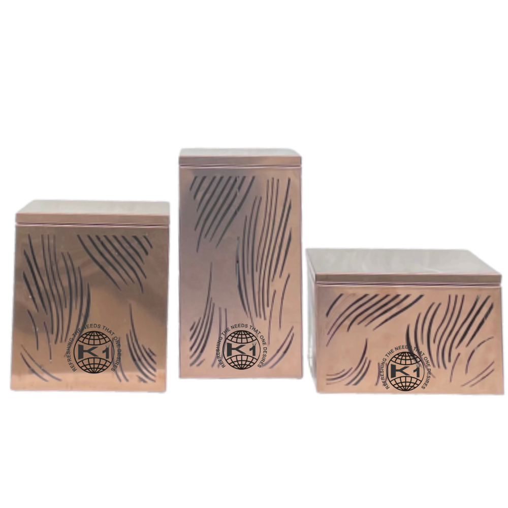 Rose Gold Plated Set Of Stainless Steel Buffet Display Risers - Color: Golden