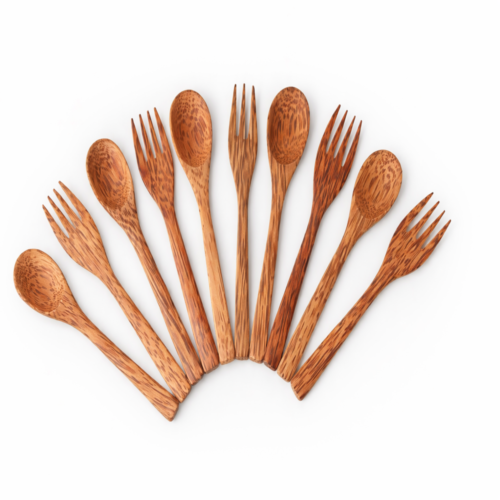 Coconut Wood Spoon & Fork