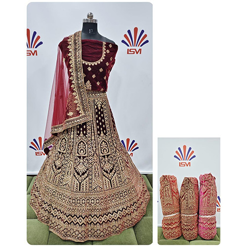 Silk Bridal Lehenga - Color: Golden