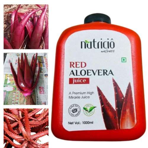 Miracle Red Aloe Vera Juice 1000ml Pack Of 1 With Ashwagandha & Honey | Premium Ayurvedic Health Drink For Immunity, Vitality, Rejuvenation And Skin Health| Red Aloevera Health Drink - Physical Form: Tonic