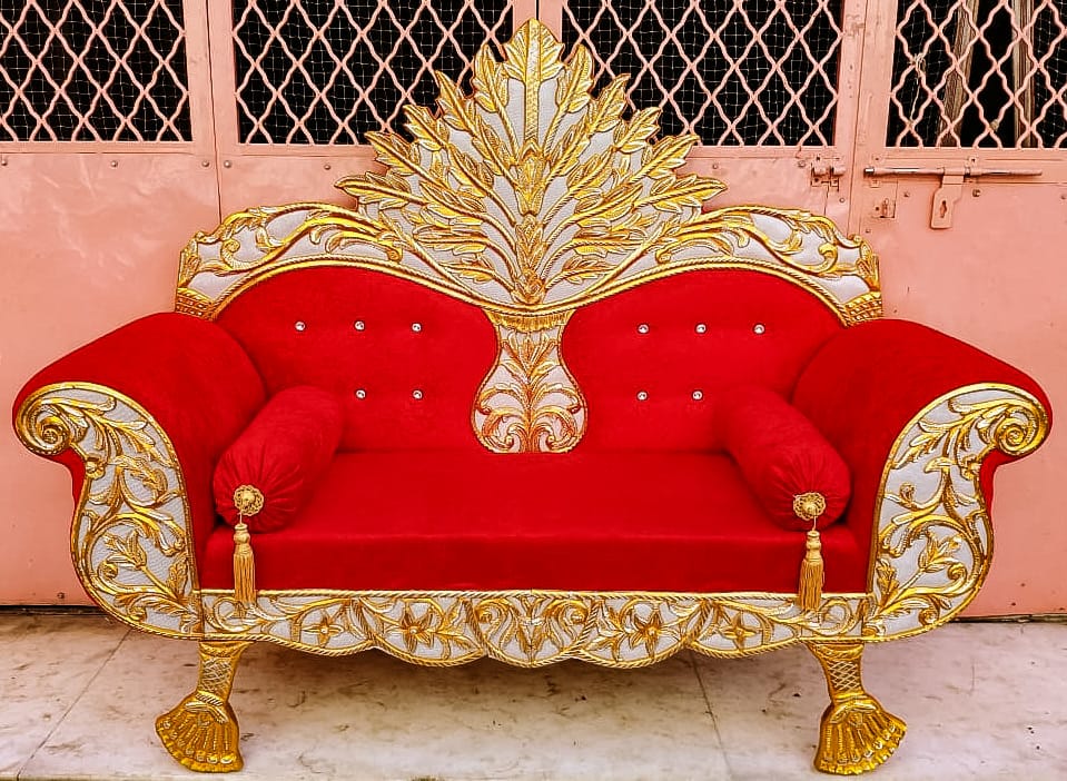 Red Regal Couch Wedding Chair