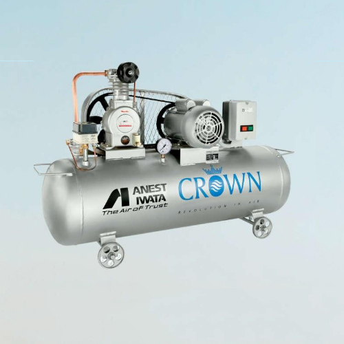 Air Cooled Lubricated Reciprocating Air Compressor - Material: Mild Steel