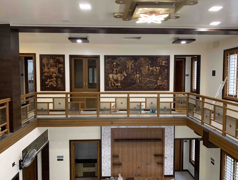 गांव की अवधारणा दीवार चित्र