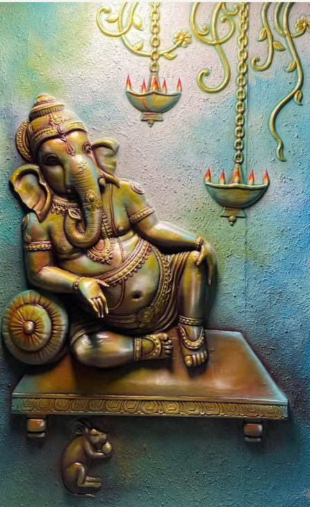 गणेश ऊंचाई दीवार भित्ति चित्र