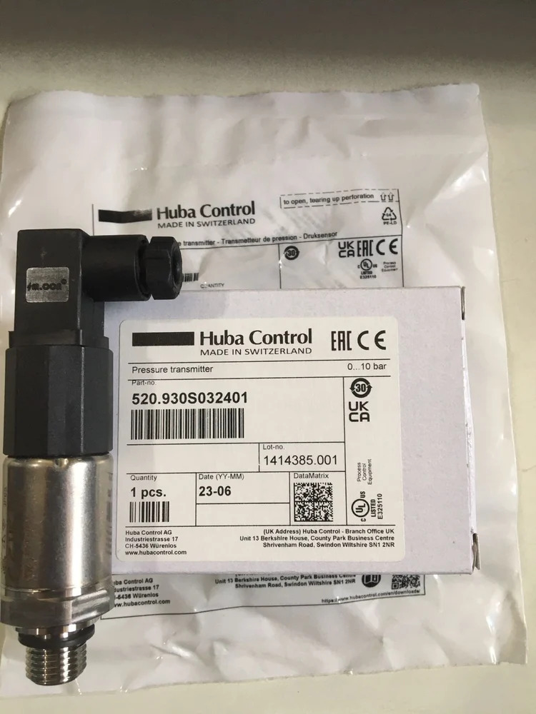 HUBA* SWITZERLAND Pressure Transmitter Part No 520.930S032401 Range 0-10 Bar