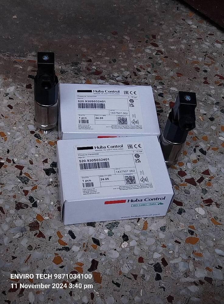 HUBA* SWITZERLAND Pressure Transmitter Part No 520.930S032401 Range 0-10 Bar