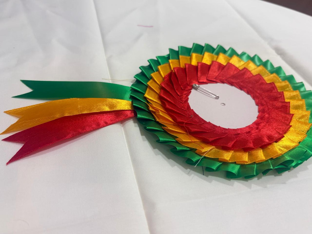 3 Round 12 gm 7 inches or 17.5 cm Outer diameter Ribbon Badges