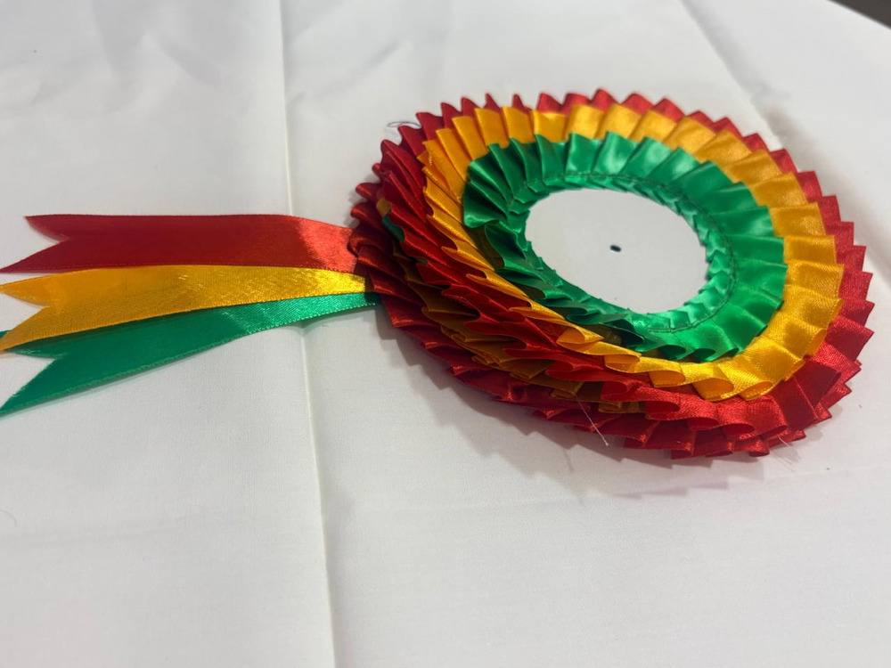 3 Round 12 gm 7 inches or 17.5 cm Outer Diameter Ribbon Badges