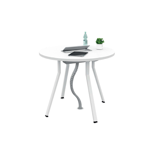 Egony Office Round Table - Color: White