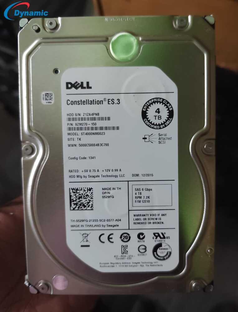 Dell 4TB SAS 3.5 Inch 7.2K RPM Enterprise Hard Drive