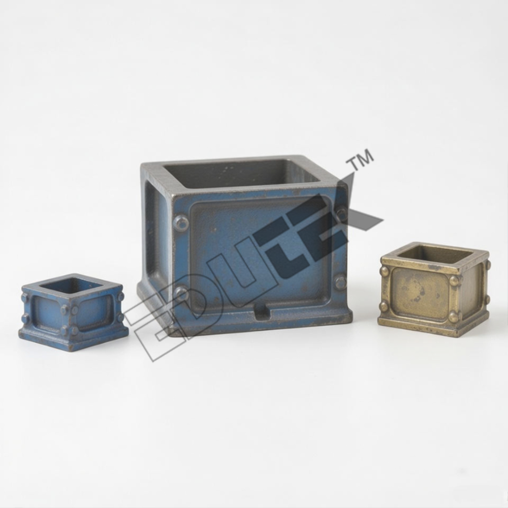 Cube Mould - Cast Iron & Gunmetal, 5cm To 30cm Sizes, +/-0.2mm & +/-0.01 Inch Accuracy, Loose & Included Base Plates | British & Indian Standards