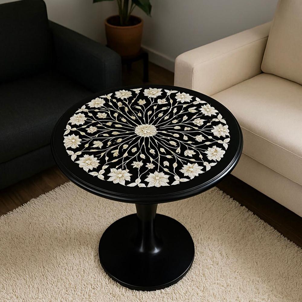Black Marble Inlly Coffee Table - Feature: Environmentally-Friendly