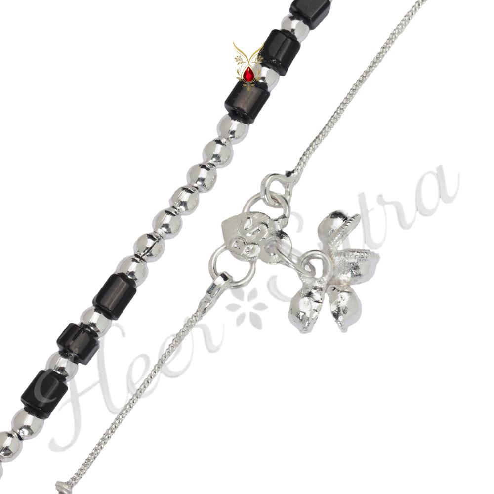 Ball Chawkdi Silver Plated Anklet
