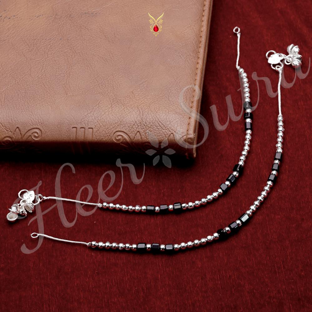 Ball Chawkdi Silver Plated Anklet