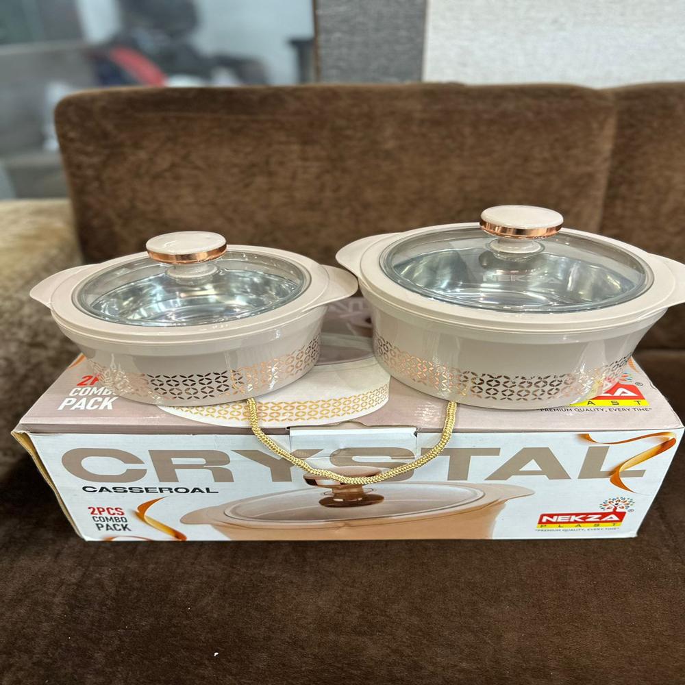 Casserole 2 Pcs Set 1500 And 2500 Ml - Capacity: 1100 Milliliter (ml)
