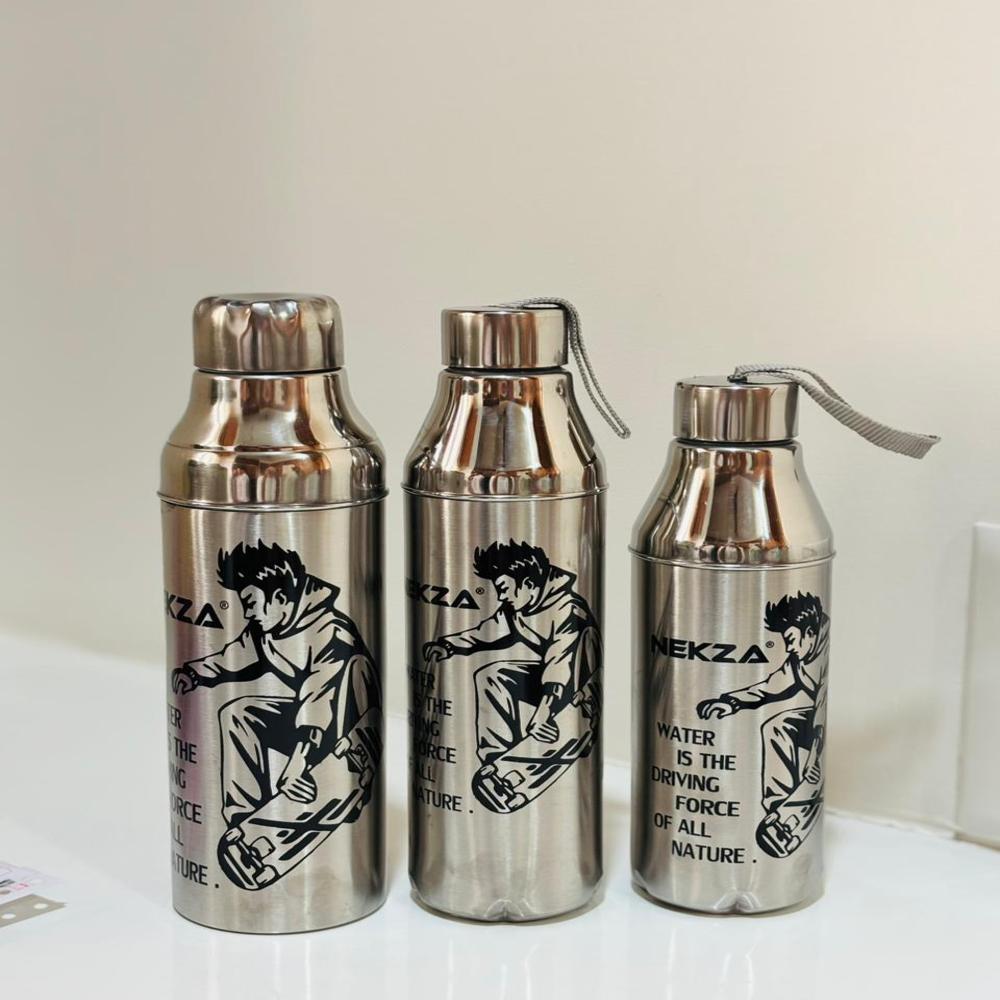 Steel Well Water Bottle 1000 ML, 800 ML & 600 ML