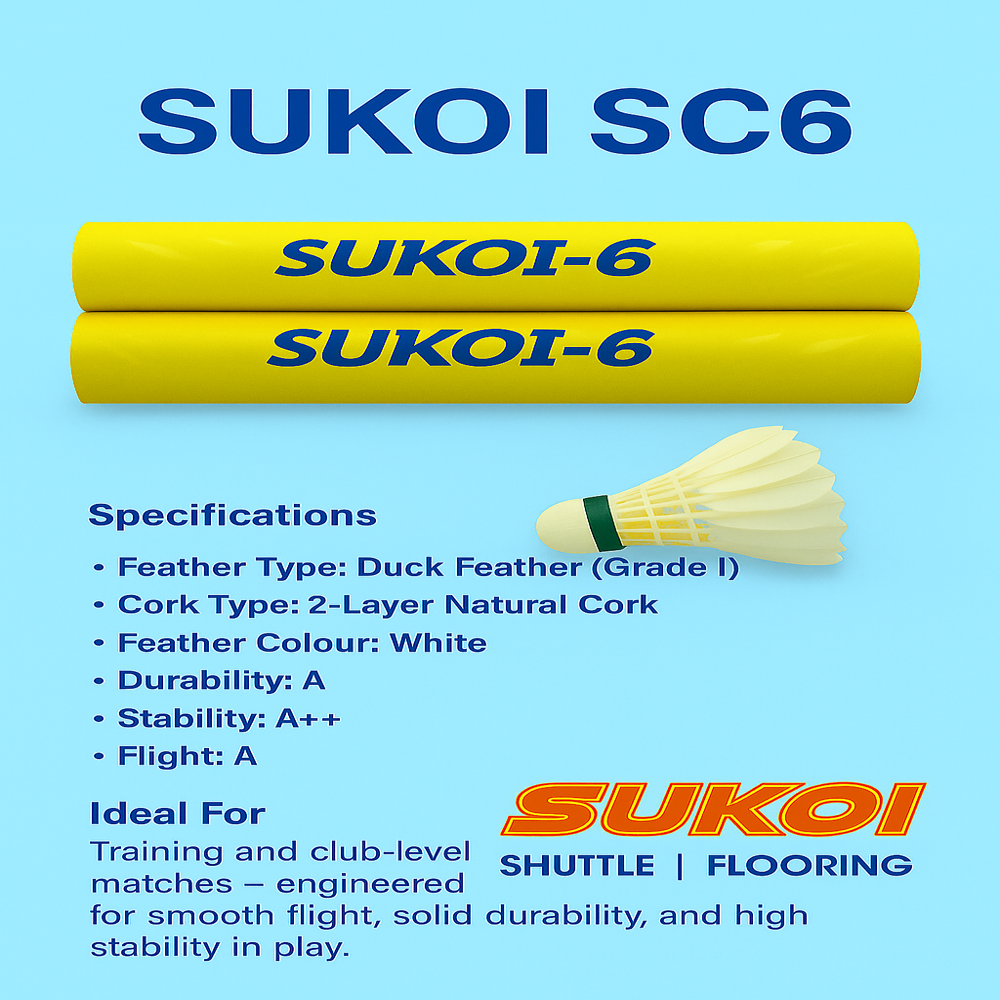 SUKOI SC6 Badminton Shuttlecock